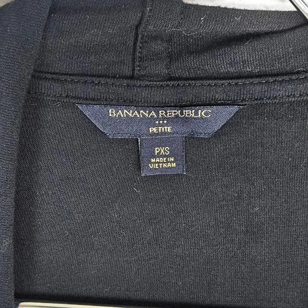 BANANA REPUBLIC FACTORY Black Long Sleeve Open Dress Cardigan Shaw Petite XSmall